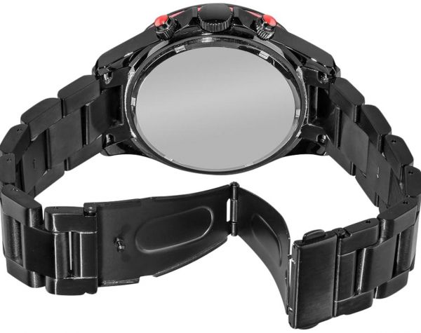 Akribos XXIV Ultimate Men`s Black Dial Stainless Steel Band Watch - AK616RD