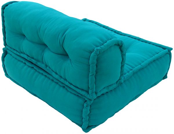 Villa 39 Foldable Sofa Cotton Comfy Floor Seat, Turquoise