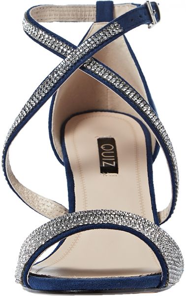Quiz Heels Sandals for Women - Dark Blue
