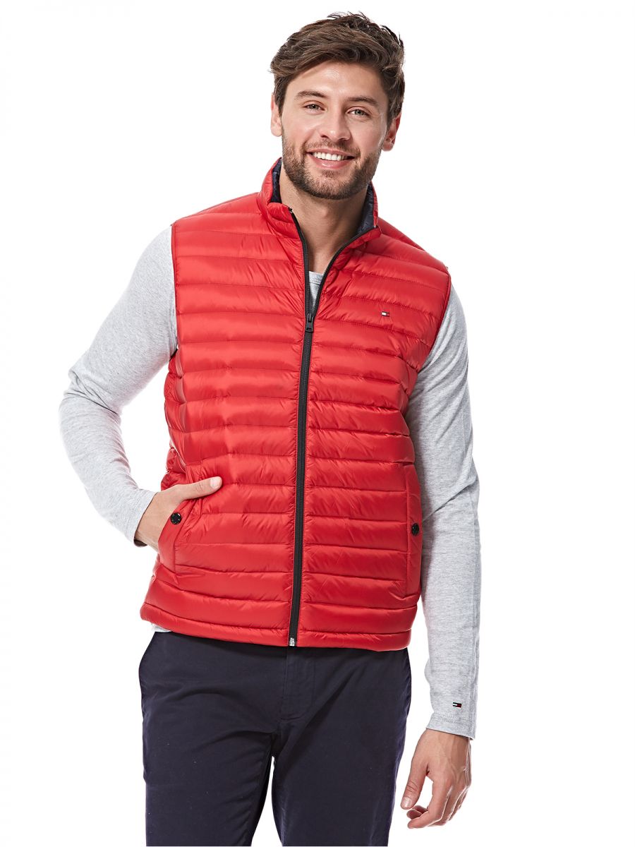 Tommy Hilfiger Puffer Jacket for Men - Red