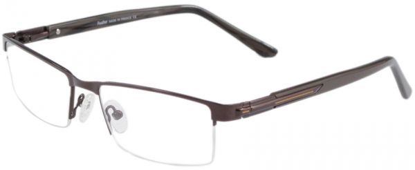 Feather Semi-Rimless Eye Glasses For Men Brown