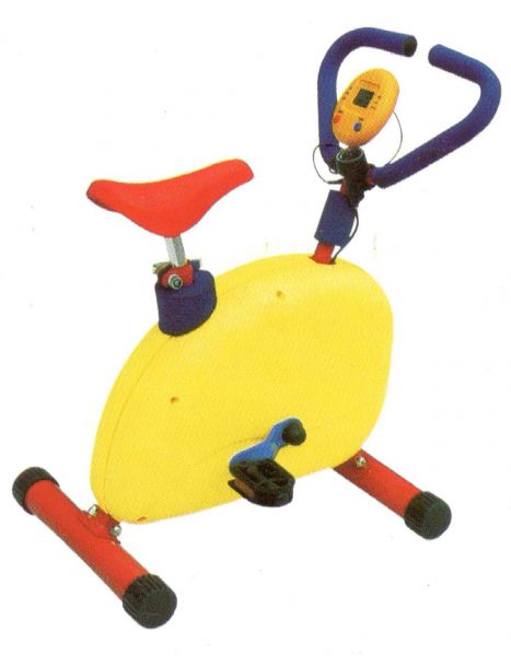 Children cycle fitness equipment with timer