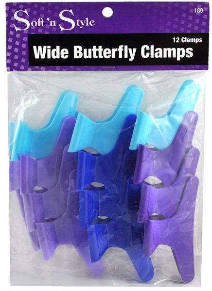 Soft `N Style Butterfly Clamps, Assorted Colors, 1 Dozen