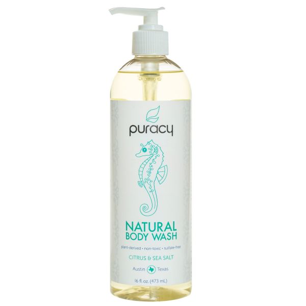 Puracy Natural Body Wash, Citrus and Sea Salt, 16 Fluid Ounce