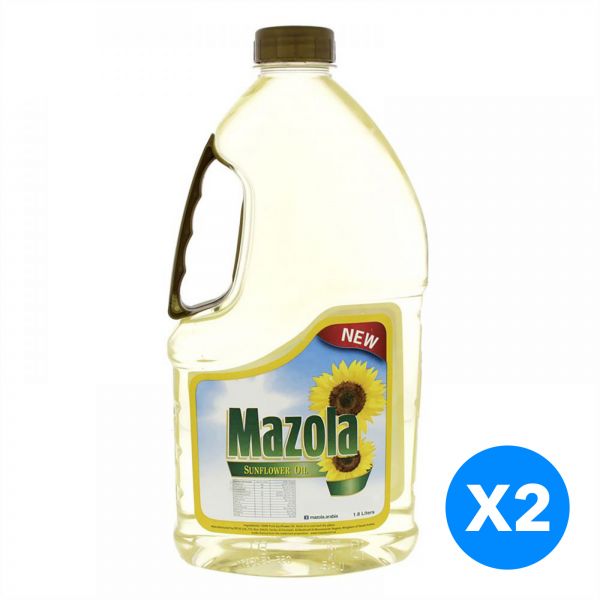 Mazola Sunflower Oil, Pack of 2 - 1.8 Liter