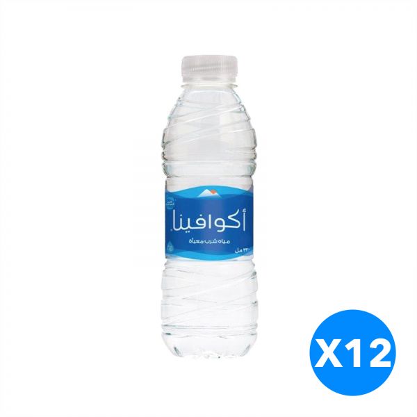 Aquafina Water, Pack of 12 - 330 ml