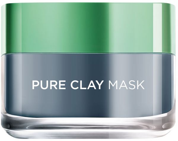 L`Oreal Paris Pure Clay Black Mask with Charcoal, Detoxifies & Clarifies, 50 ML