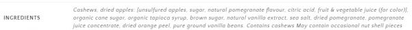 Sahale Snacks Glazed Mix Grab & Go Pomegranate Vanilla Flavored Cashews - 42.5 gm