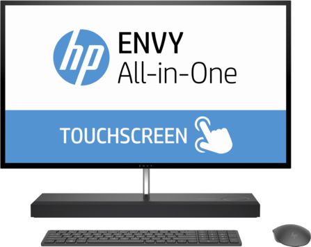 HP ENVY All-in-One 27-b100ne Desktop - Intel Core i7-7700T, 27 Inch QHD IPS Touch, 1TB+128GB, 16GB, 4GB VGA-GTX950M, Win 10, Gray