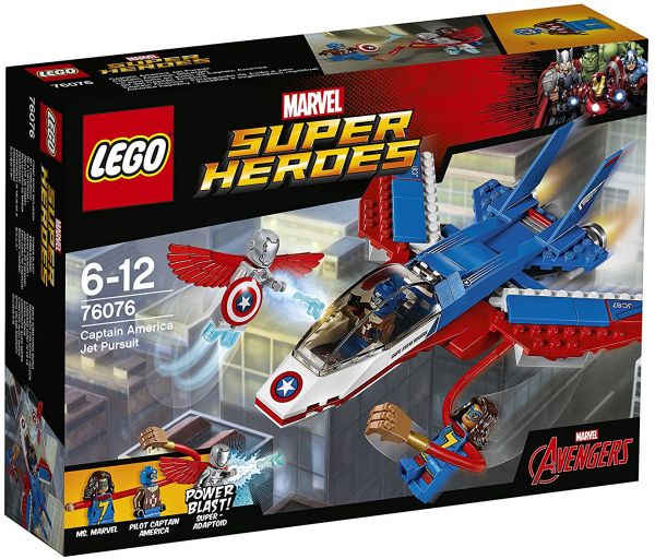 Lego Super Heroes Captain America Jet Pursuit Building Toy - 76076