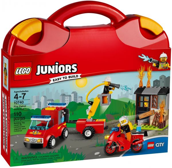 Lego Juniors Fire Patrol Suitcase Building Toy - 10740