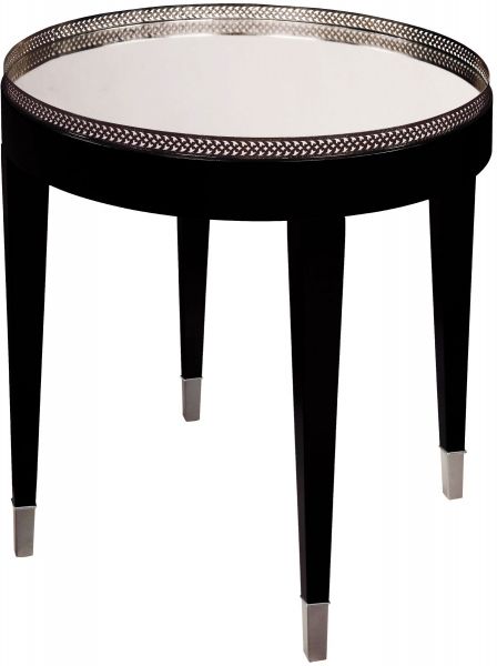Sterling Tie Transitional Accent Table, Black