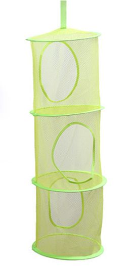 3Tier Storage Organizer-Hang in Your Childrens Room or Closet for a Fun Way to Organize Kids Toys or Store Gloves, Shawls, Hats and Mittens,Attaches Easily to Any Rod